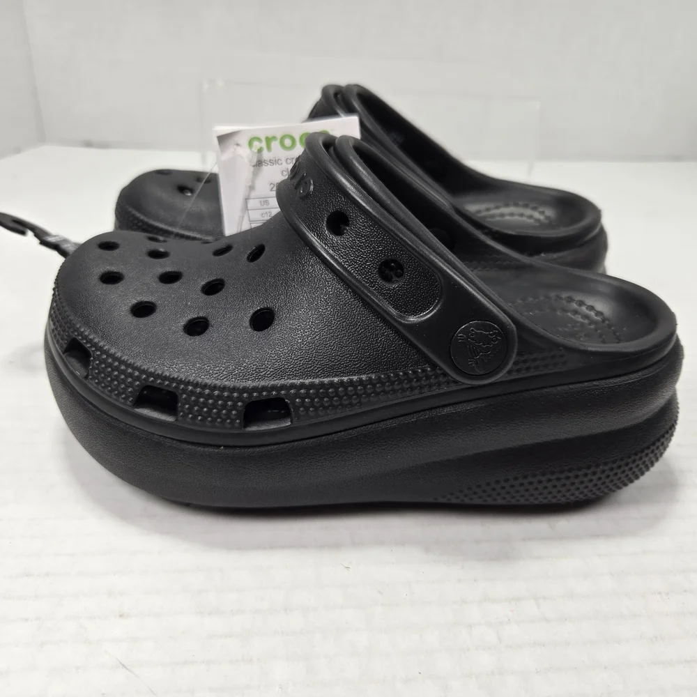 CROCS Unisex Classic Cutie Clog Black Slip-on Sandals Size C12 Toddler